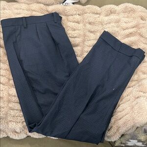 Mens Ralph Lauren Navy Checked Dress Pants